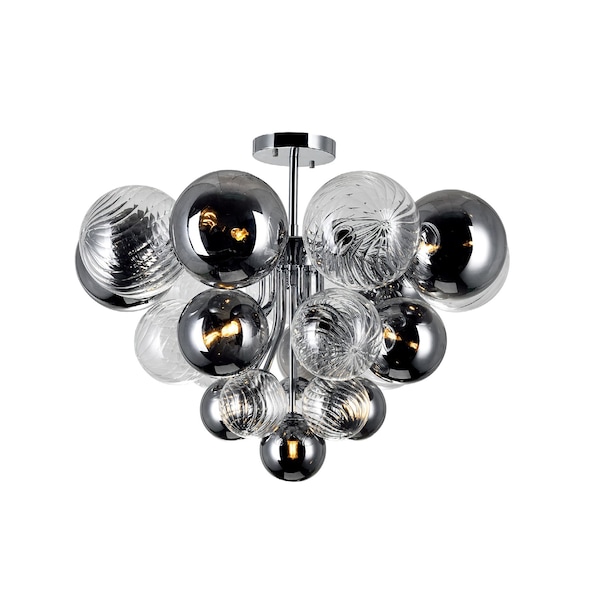 Cwi Lighting Pallocino 10 Light Flush Mount With Chrome Finish 1205C25-10-601 - main